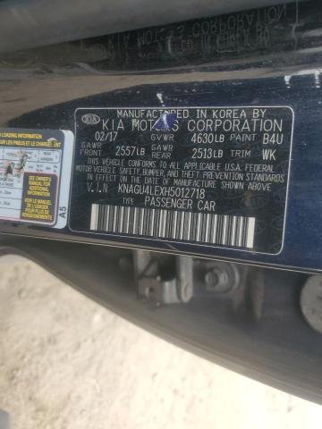KNAGU4LEXH5012718 KIA OPTIMA HYBRID