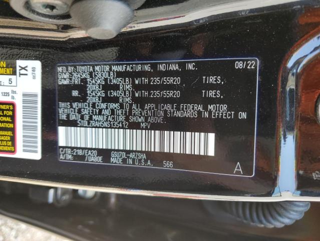 5TDLZRAH5NS135412 Toyota Highlander  10