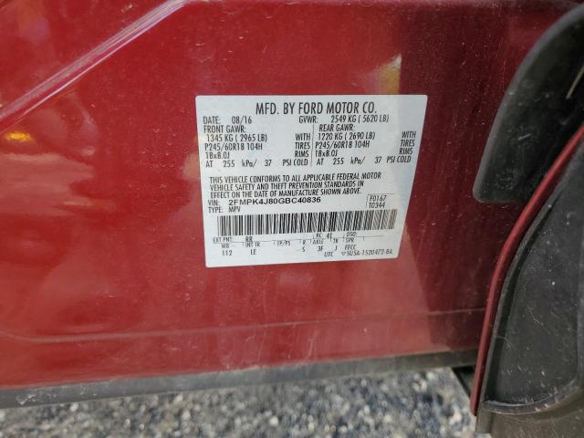 2FMPK4J80GBC40836 2016 FORD EDGE - Image 12