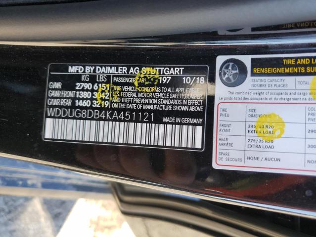 WDDUG8DB4KA451121 Mercedes-Benz S 560