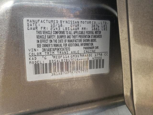 3N1AB7AP9KY247970 Nissan SENTRA S