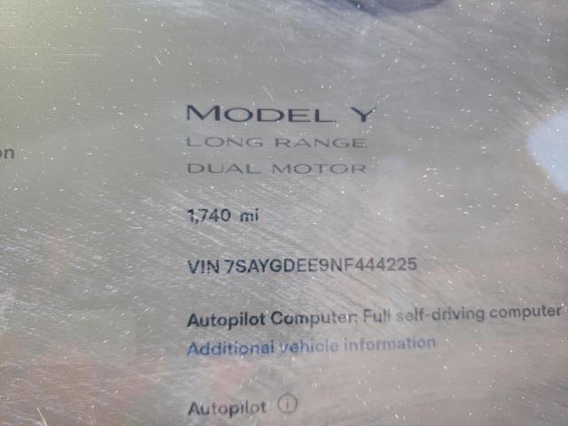 7SAYGDEE9NF444225 Tesla Model Y  9