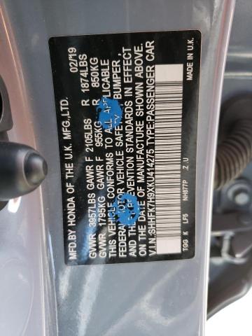 SHHFK7H9XKU414275 Honda Civic Sport Touring