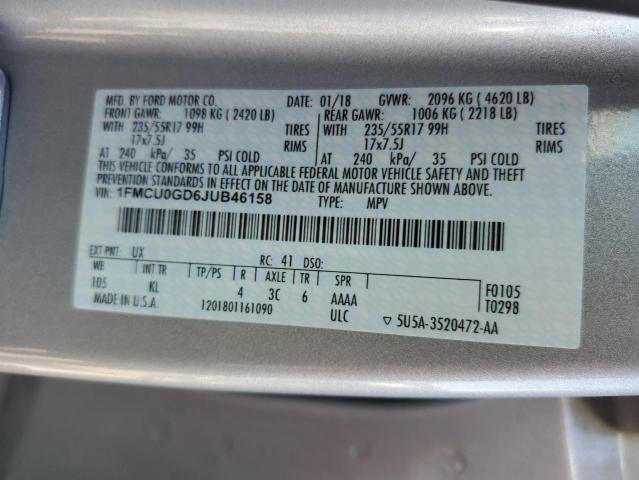 1FMCU0GD6JUB46158 2018 FORD ESCAPE, photo no. 13