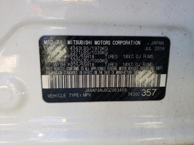 JA4AP3AU0GZ063408 Mitsubishi Outlander Sport Es