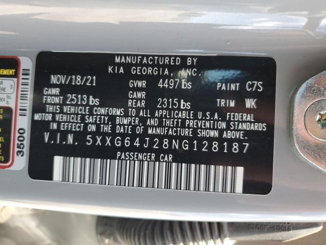 5XXG64J28NG128187 KIA K5 GT LINE