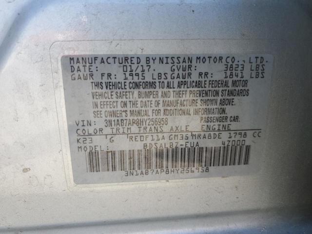 3N1AB7AP8HY256958 Nissan SENTRA S