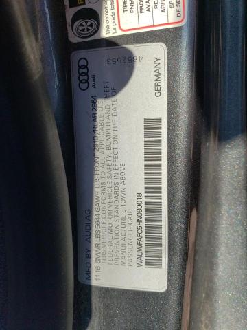 2017 AUDI S7 PREMIUM - WAUWFAFC5HN080018