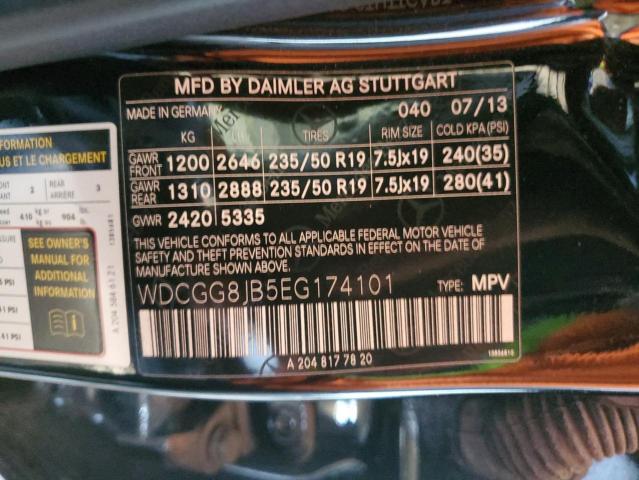 WDCGG8JB5EG174101 Mercedes-Benz Glk 350 4matic