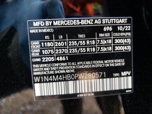 W1N4M4HB0PW280571 Mercedes-Benz Glb 250 4matic