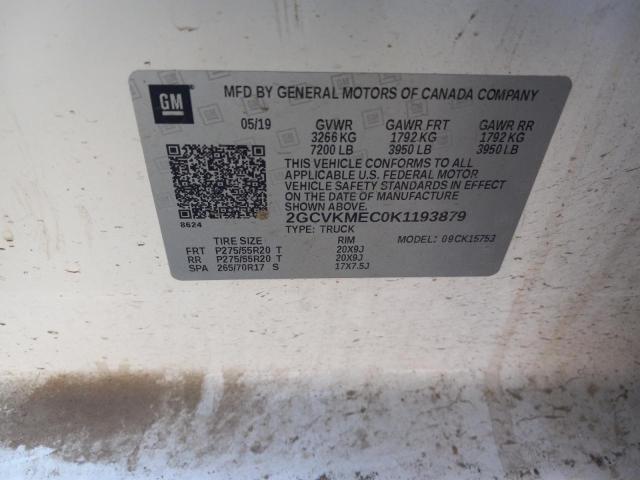 2019 CHEVROLET SILVERADO - 2GCVKMEC0K1193879