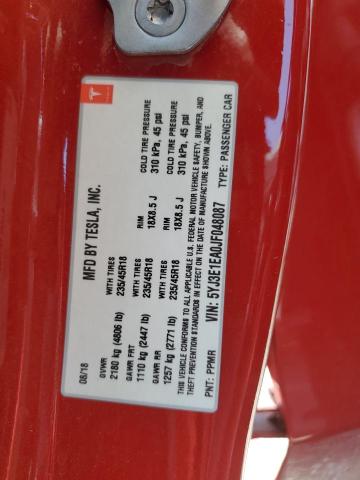 5YJ3E1EA0JF048087 Tesla MODEL 3