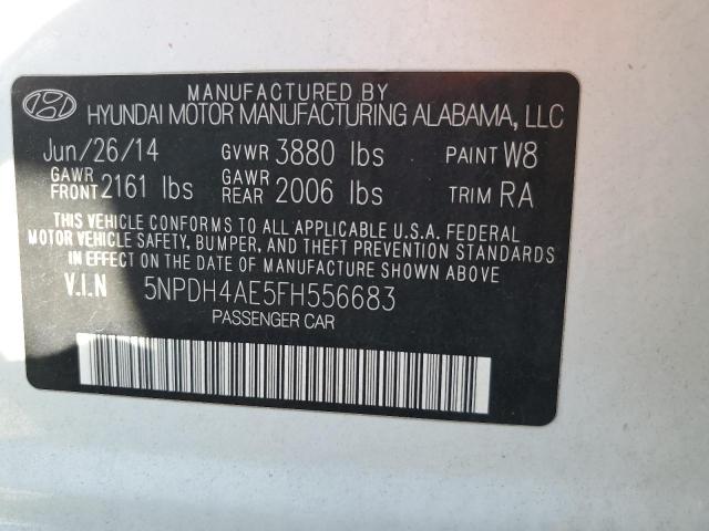 5NPDH4AE5FH556683 Hyundai ELANTRA SE