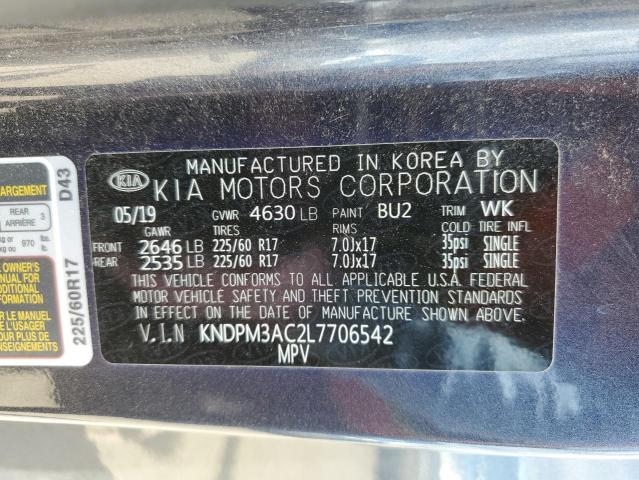 KNDPM3AC2L7706542 KIA Sportage Lx