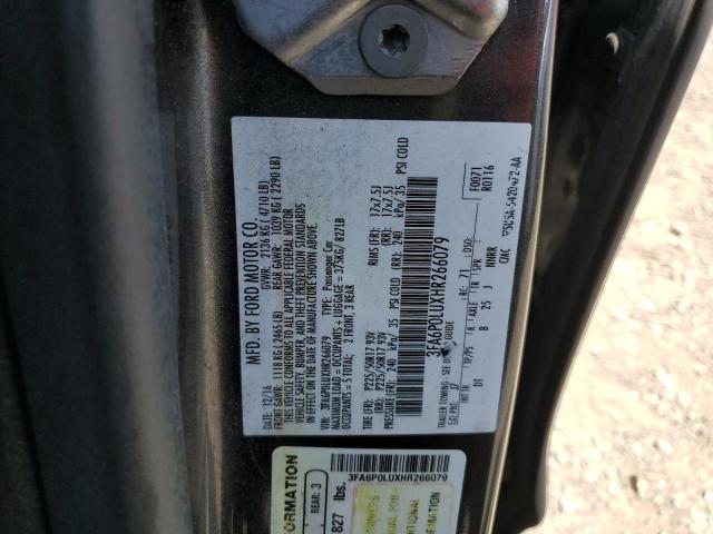 3FA6P0LUXHR266079 Ford Fusion Se Hybrid