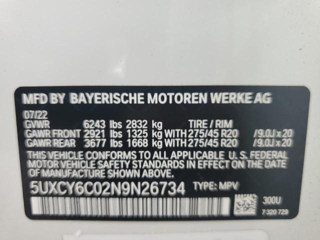 5UXCY6C02N9N26734 2022 BMW X6 - Image 13