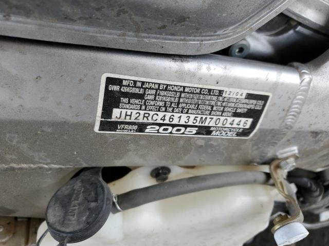 2005 HONDA VFR800 JH2RC46135M700446