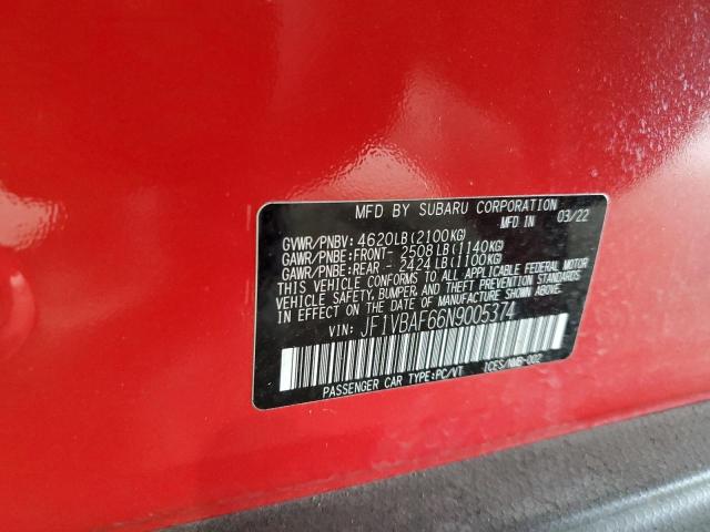 JF1VBAF66N9005374 Subaru Wrx Premium
