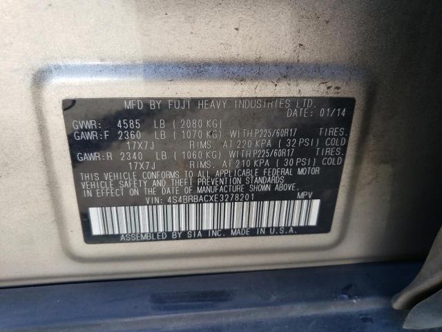 4S4BRBACXE3278201 Subaru Outback 2.5i