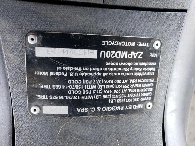 2022 PIAGGIO BV 400 ZAPMD20U5N5000010