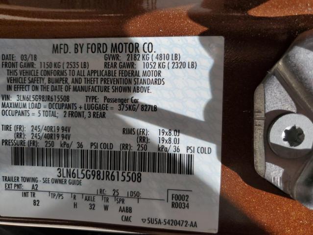 2018 LINCOLN MKZ BLACK - 3LN6L5G98JR615508
