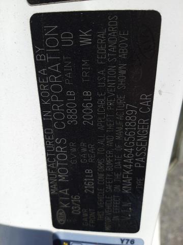 KNAFK4A64G5618897 KIA FORTE LX