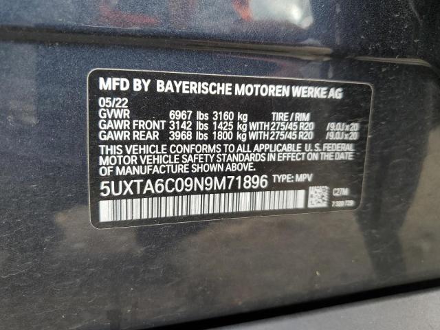 5UXTA6C09N9M71896 2022 BMW X5, photo no. 13