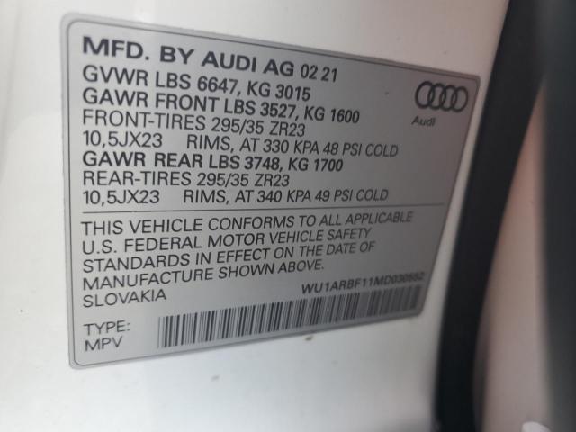 2021 AUDI RS Q8 WU1ARBF11MD030552