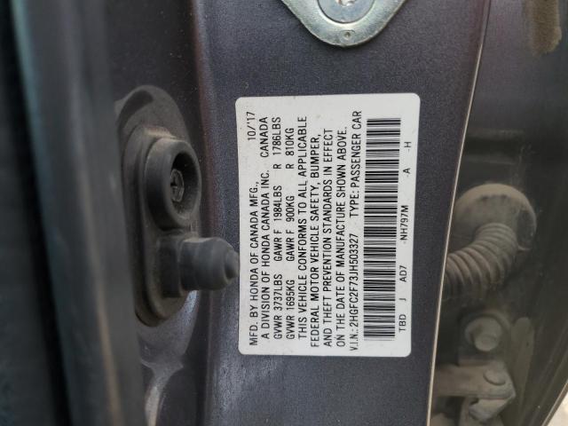 2HGFC2F73JH503327 Honda CIVIC EX