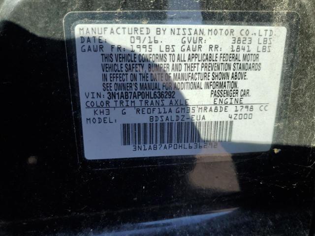 2017 NISSAN SENTRA S - 3N1AB7AP0HL636292