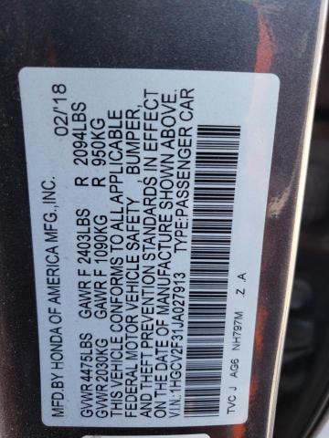 1HGCV2F31JA027913 Honda Accord Sport
