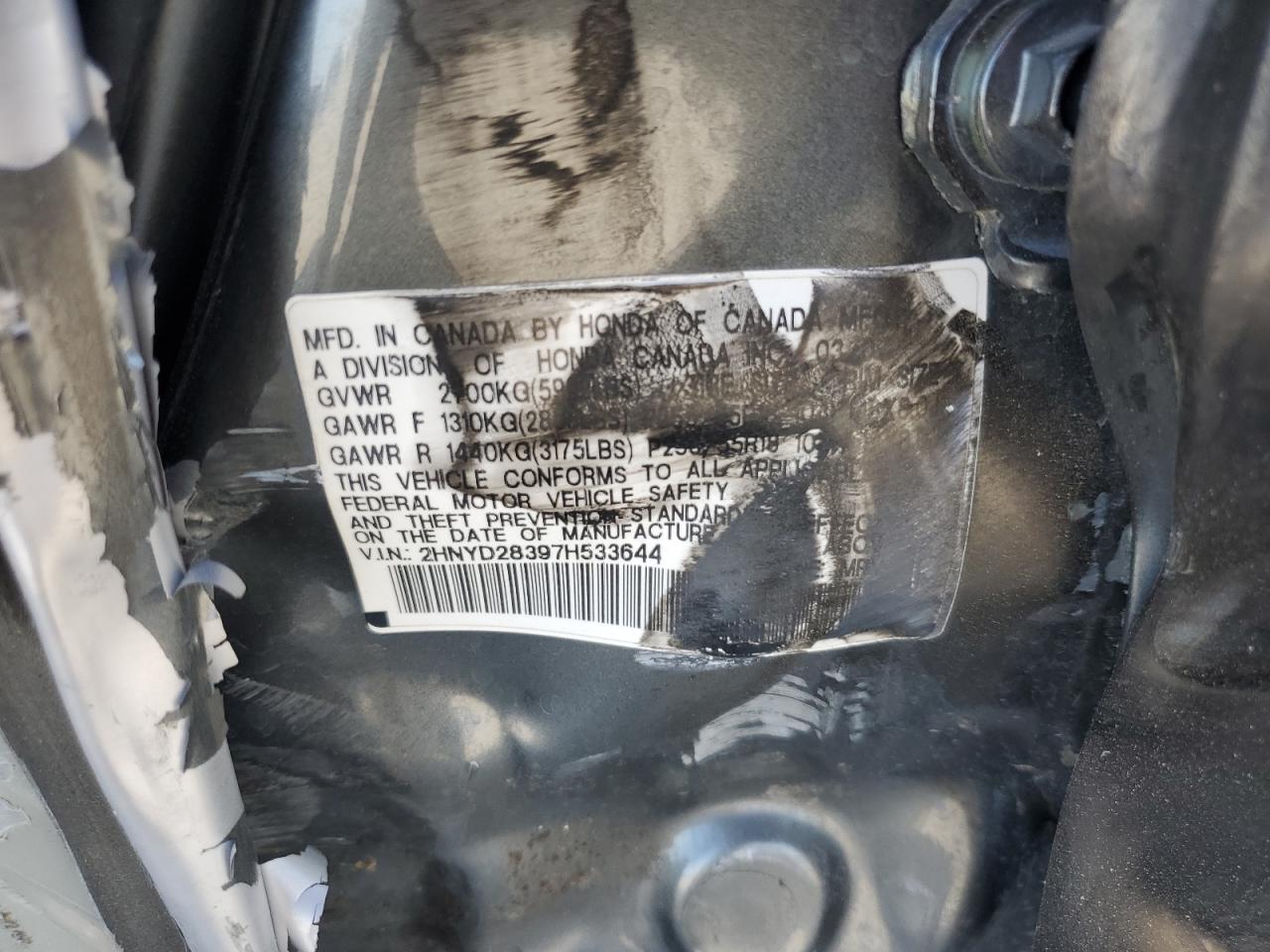 2HNYD28397H533644 2007 Acura Mdx Technology