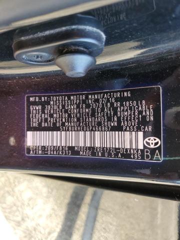 5YFBURHE0GP466867 Toyota COROLLA L