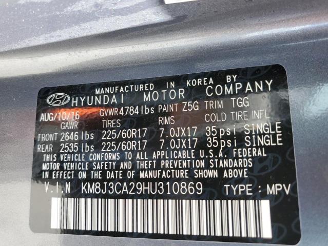 2017 HYUNDAI TUCSON LIM - KM8J3CA29HU310869
