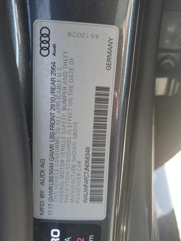 2018 AUDI S7 PREMIUM WAUWFAFC7JN058348