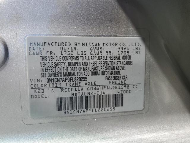 3N1CN7AP9FL820255 Nissan VERSA S