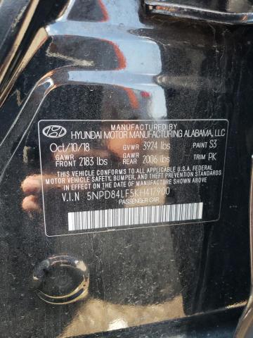 5NPD84LF5KH417900 Hyundai ELANTRA SEL