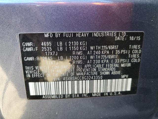 4S4BSACC8G3243350 Subaru Outback 2.5i Premium