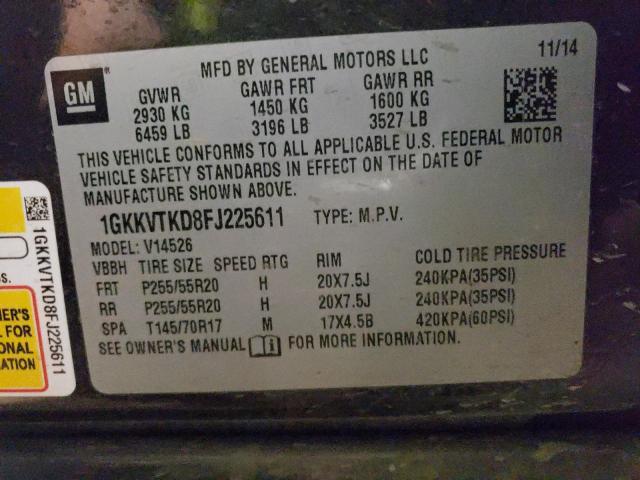 2015 GMC ACADIA DEN - 1GKKVTKD8FJ225611