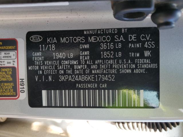 3KPA24AB6KE179452 KIA RIO S