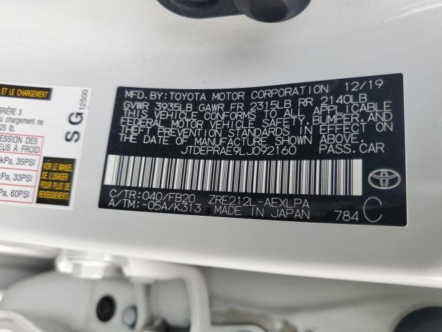 JTDEPRAE9LJ092160 Toyota COROLLA LE
