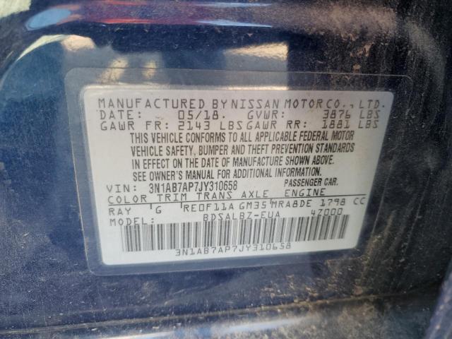 2018 NISSAN SENTRA S - 3N1AB7AP7JY310658