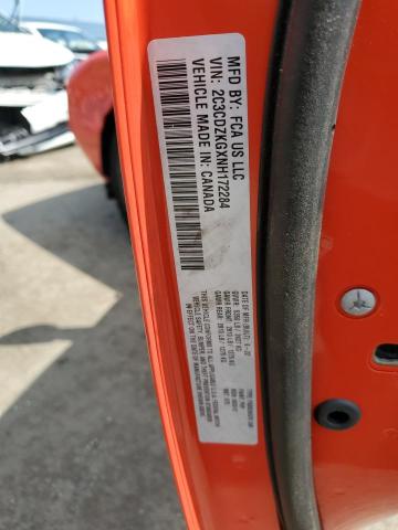 2C3CDZKGXNH172284 Dodge Challenger Gt