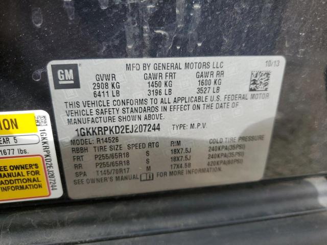 1GKKRPKD2EJ207244 GMC ACADIA SLE