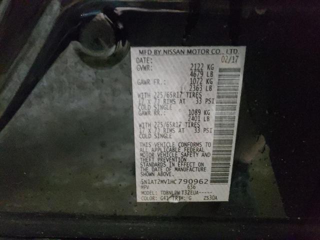 5N1AT2MV1HC790962 Nissan ROGUE SV
