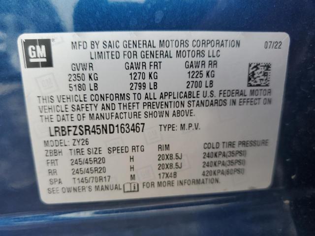 2022 BUICK ENVISION A - LRBFZSR45ND163467