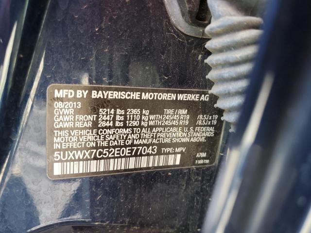 5UXWX7C52E0E77043 BMW X3 Xdrive35i