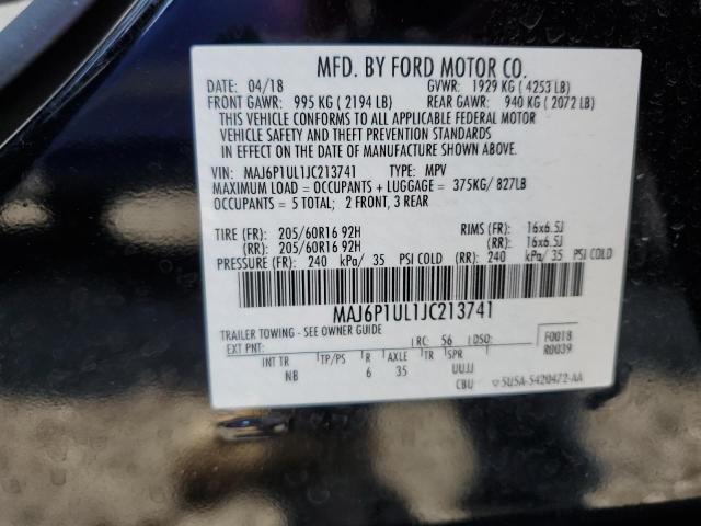 MAJ6P1UL1JC213741 Ford Ecosport Se