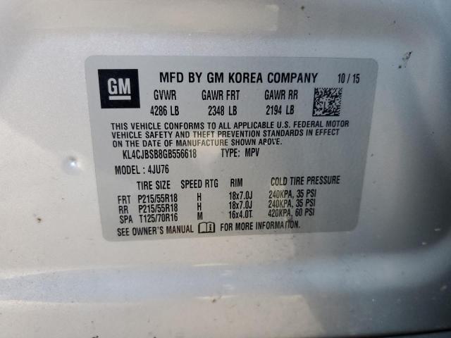 2016 BUICK ENCORE CON - KL4CJBSB8GB556618