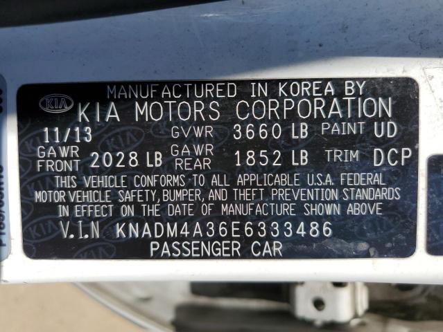 KNADM4A36E6333486 KIA RIO LX
